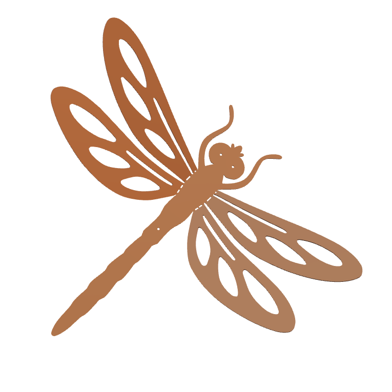 Tuinvorm Dragonfly: cortenstaal wanddecoratie uit Nederland