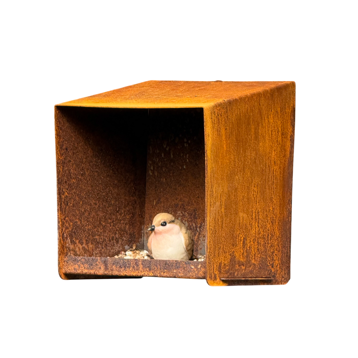 Vogelvoederhuis CHIRP – vierkant wandvoederhuisje 18x15x15 cm