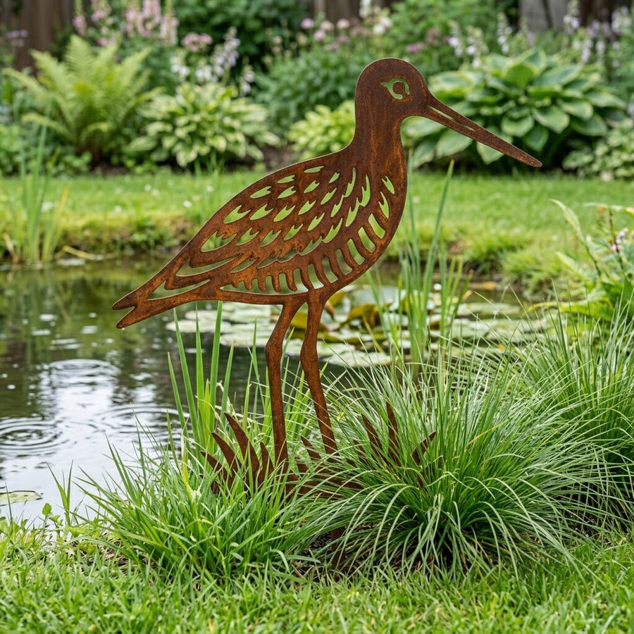 BLACK-TAILED GODWIT garden stake